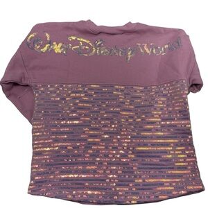 Disney 50th sequin spirit jersey Walt Disney World long sleeve tshirt size 7/8